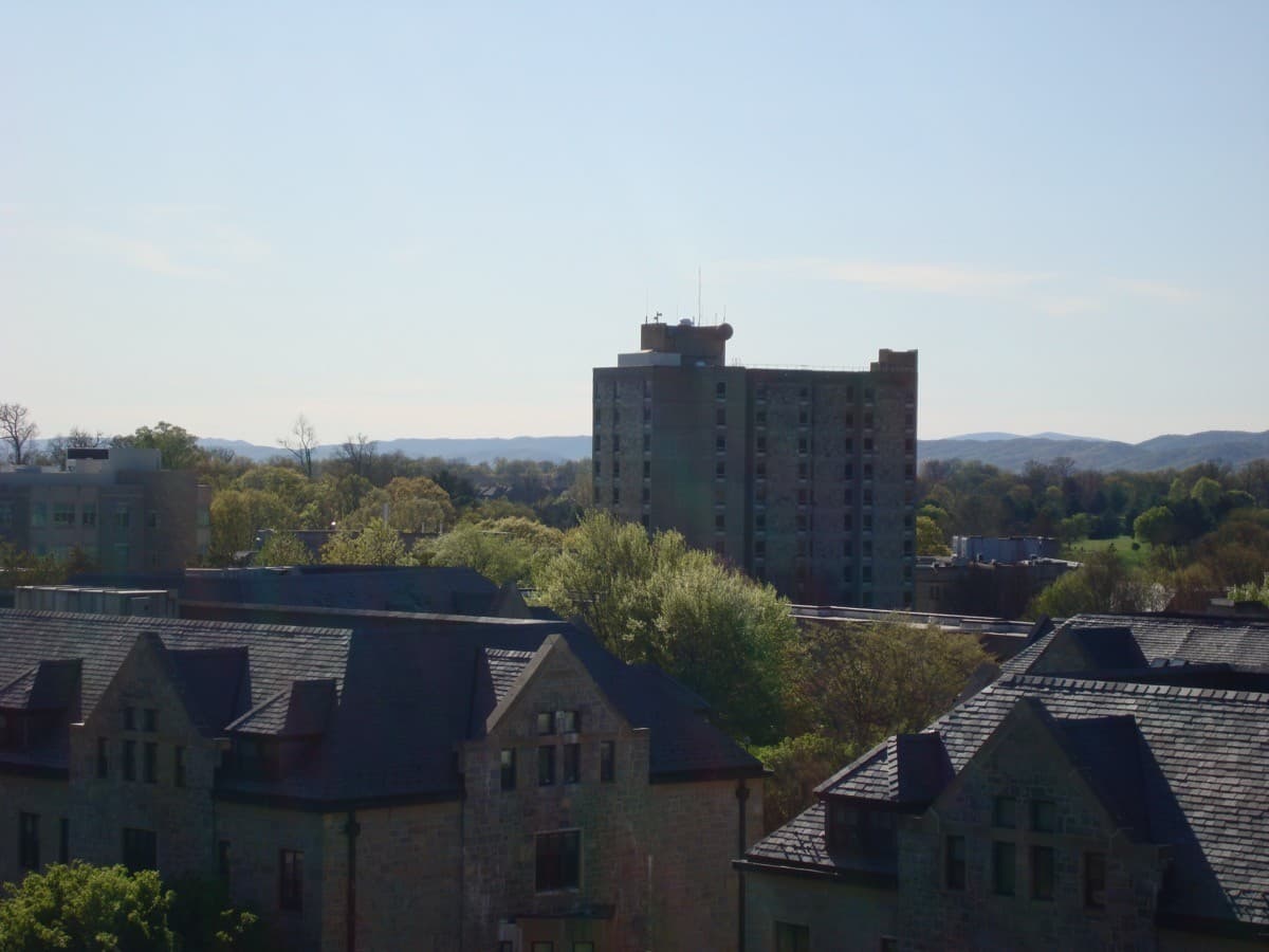 Slusher Tower, one of the tallest buildings in Blacksburg