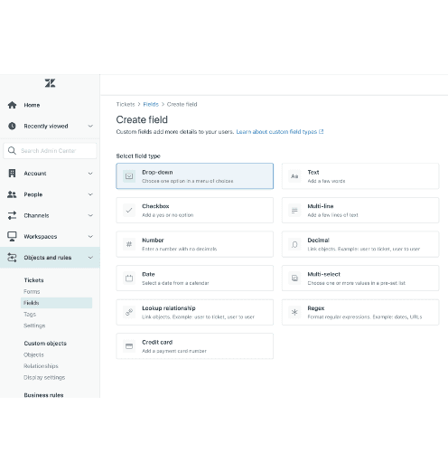 Custom Objects field builder: the admin UI Kate shipped for Custom Objects V2, enabling non-developer customers to create structured data models with 11 field types