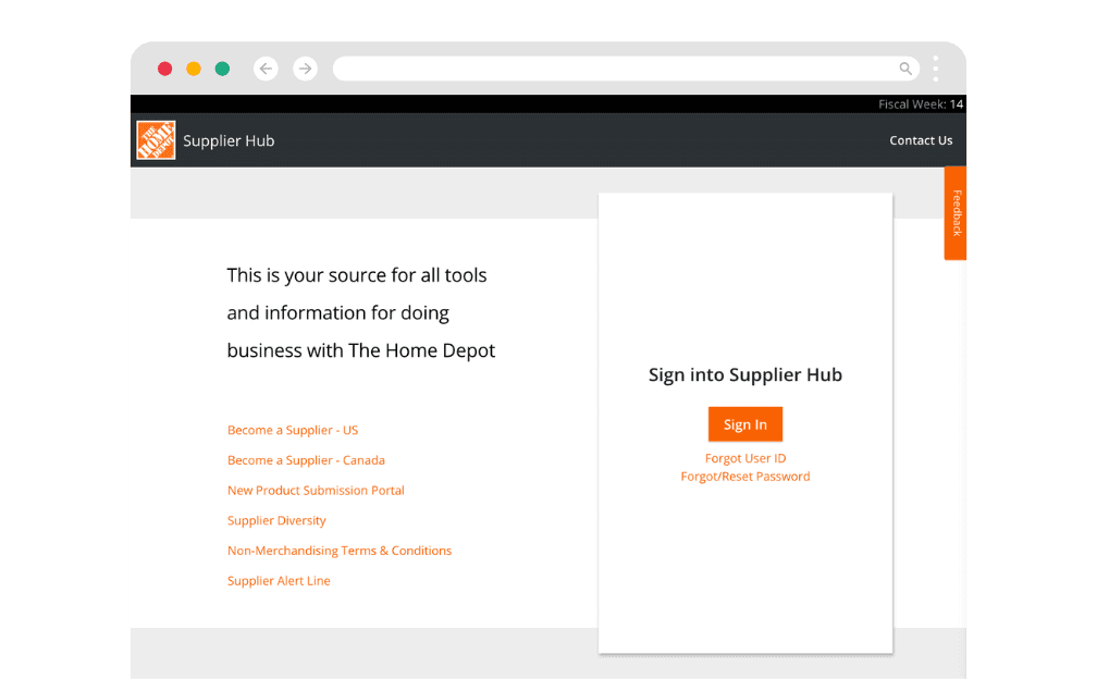 Centralized B2B Vendor Portal for Home Depot