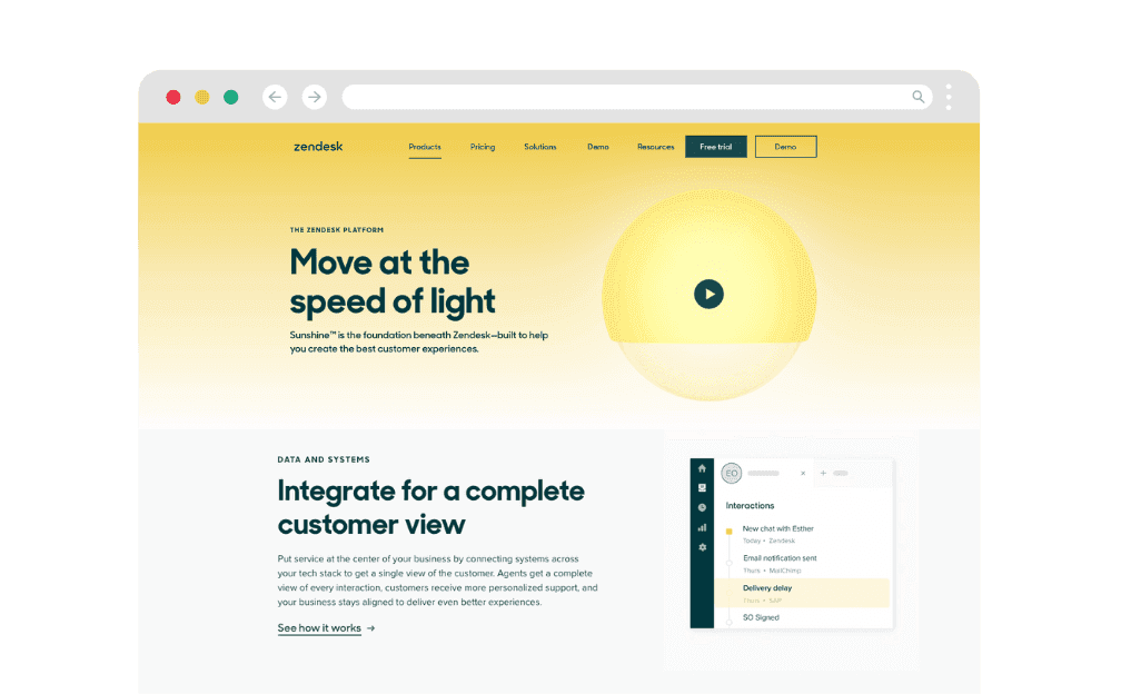Zendesk Sunshine Platform UX and Customer Context