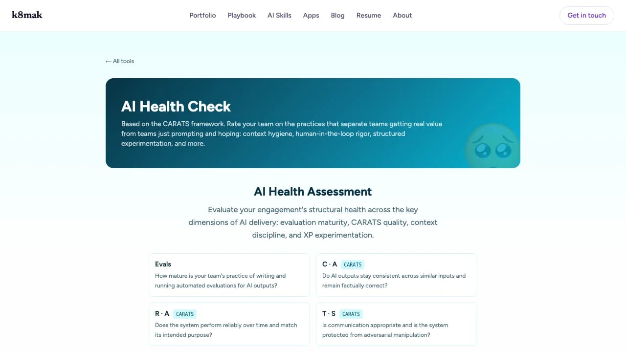 AI Health Check screenshot