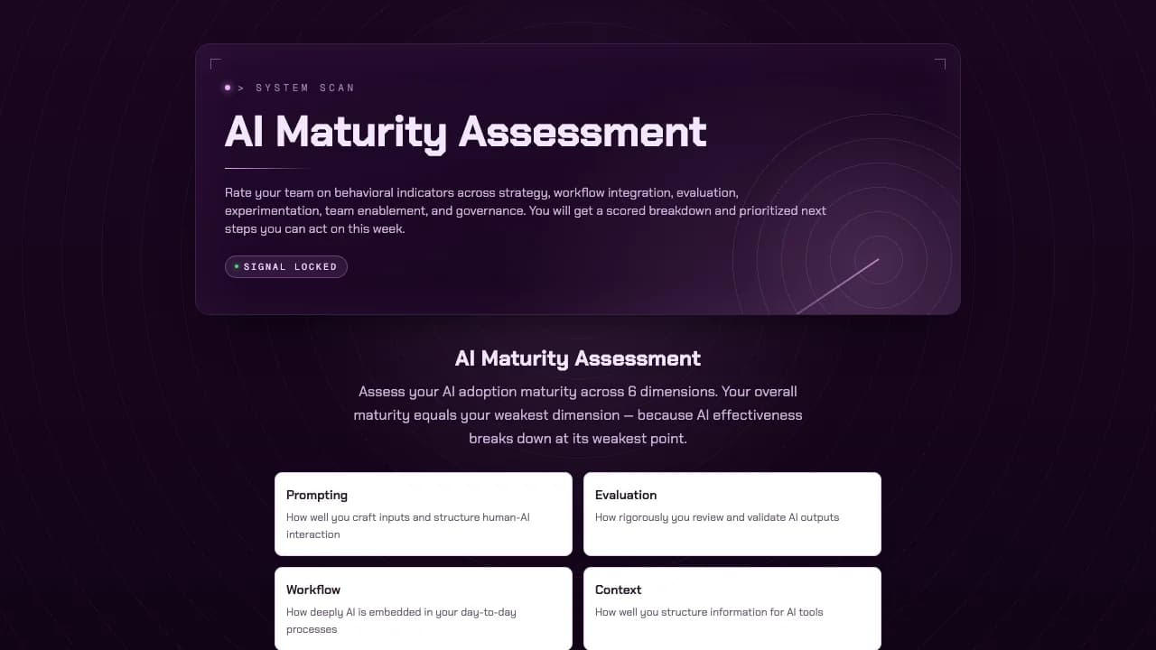 AI Maturity Assessment screenshot