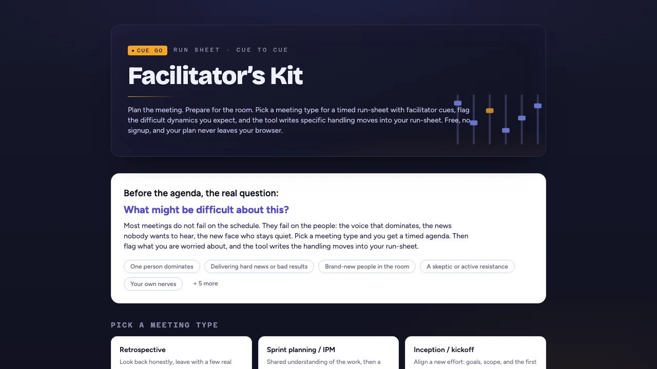 Facilitator's Kit screenshot