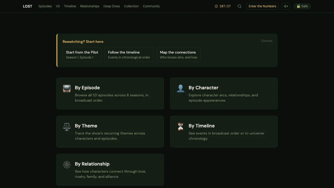 LOST Explorer screenshot