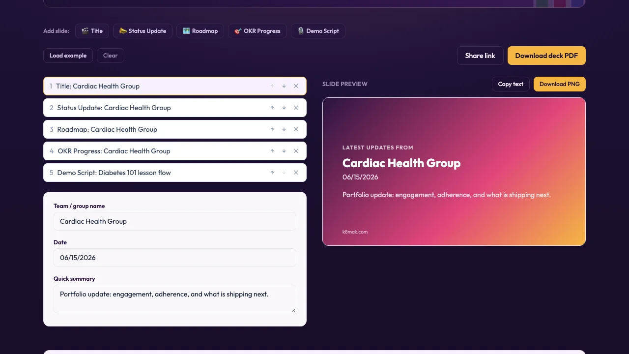Product Deck Updater screenshot