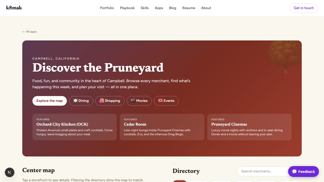 Discover the Pruneyard screenshot