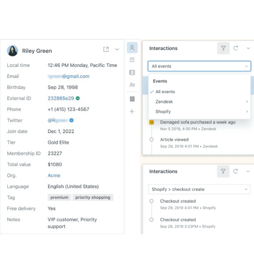 Zendesk Sunshine Platform UX and Customer Context detail 1
